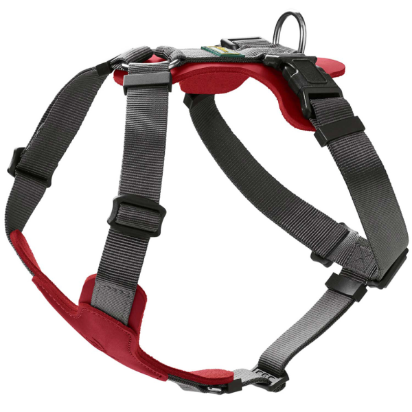 Hunter Aalborg Mixed Adjustable Harness for Dogs (Grey Red) Fashion