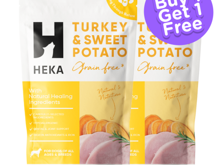 Heka Turkey & Sweet Potatoes Dog Dry Food (Limited Shelf Life) (Buy 1 Get 1) Sale