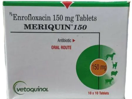 Vetoquinol Meriquin 150mg Enrofloxacin Tablets for Dogs and Cats For Cheap