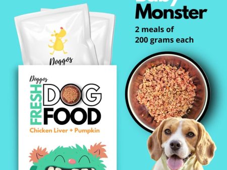 Doggos Baby Monster Chicken and Pumpkin Fresh Dog Wet Food (All Breeds) (Limimted Shelf Life) Online