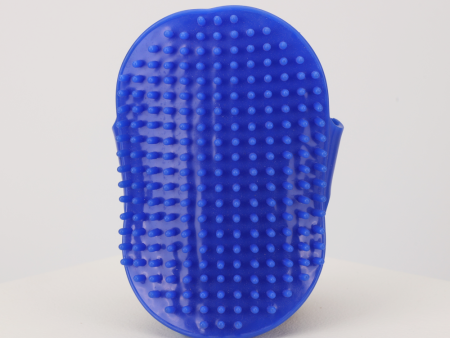 Skatrs Rubber Bristles Massage Hand Brush Comb for Dogs & Cats (Blue) Fashion