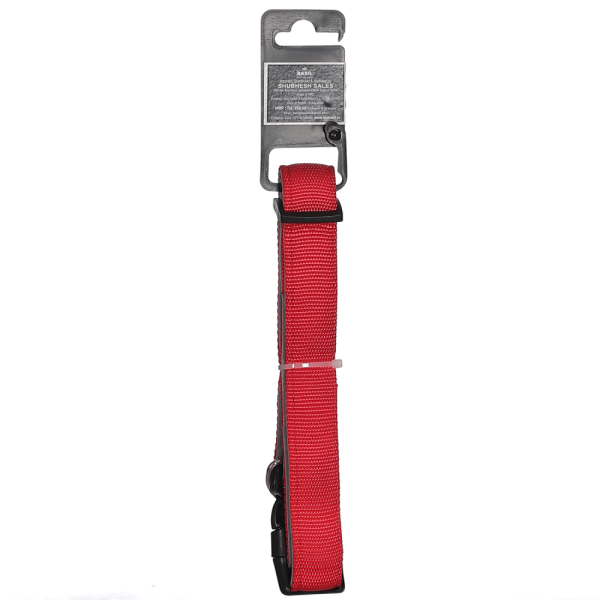 Basil Nylon Padded Collar for Dogs (Red) Cheap