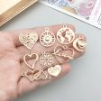 Wholesale 1 KC Gold Alloy Simulation Heart Letter Series DIY Pendant Discount