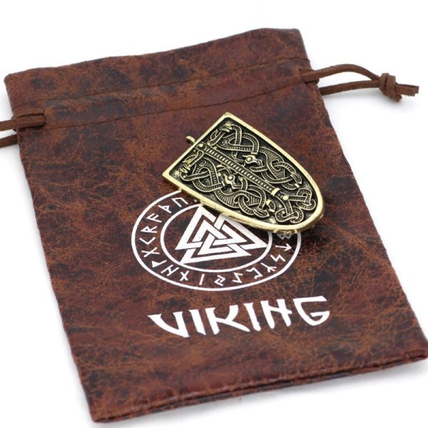 Wholesale Viking Rune Odin Celtic Wolf Odin Brooch on Sale