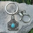 Wholesale 2pcs Turquoise Vintage Pumpkin Flower Cactus Western Style Keychain Online Hot Sale