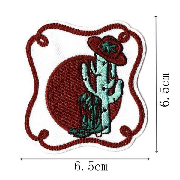 Wholesale Western Cowboy Creative Embroidery Sharpshooter Hat, Reins, Violin Boots Accessories Patch For Cheap