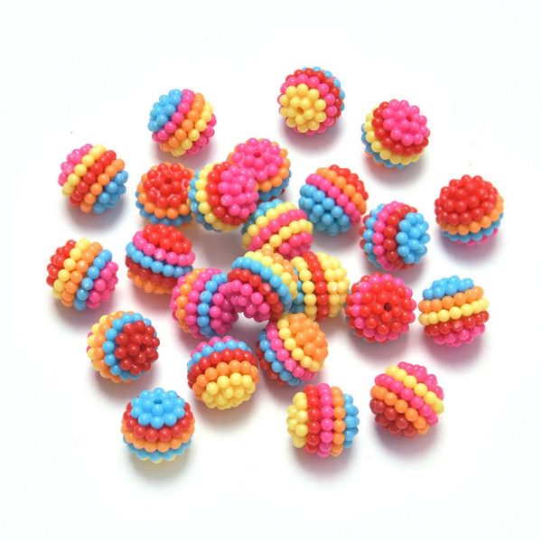 Wholesale 100pcs ABS Imitation Pearl Straight Hole Colorful Bayberry Rainbow Color Children s DIY Beads For Sale