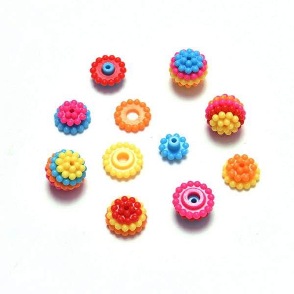 Wholesale 100pcs ABS Imitation Pearl Straight Hole Colorful Bayberry Rainbow Color Children s DIY Beads For Sale