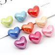 Wholesale 100pcs 13 * 15mm Bright Color Solid Color Love Beads Acrylic Large Hole Beads Discount