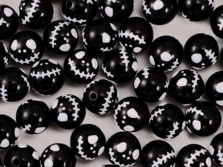 Wholesale Acrylic Halloween Hand-painted Grimace Beaded DIY Material Sale