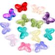 Wholesale 100pcs 10 * 14.5mm Gradient Fat Butterfly Glass Straight Hole DIY Beads For Cheap