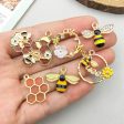 Wholesale 1 Drop Oil Alloy Yellow Simulation Cute Cartoon Bee Hive Pendant DIY Pendant Hot on Sale