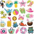 Wholesale Fruit Tea Embroidery Patch Hawaiian Embroidery Clothes Decoration Beach Swimming Ring Patch Online Sale