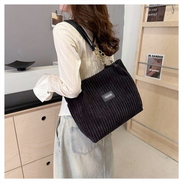 Wholesale Corduroy Large Capacity Casual Style Simple and Western Commuter Shoulder Bags Cheap