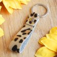 Wholesale 3pcs Creative Diy Genuine Leather Horse Hair Leopard Print Army Green Print Genuine Leather Keychains Cheap