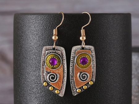 Wholesale Vintage Leather Pattern Earrings For Cheap