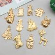 Wholesale 1 KC Gold Alloy Christmas Series Simulation Santa Claus Snowflake DIY Pendant Sale