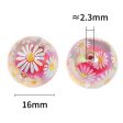 Wholesale 100pcs Acrylic Daisy Print DIY Beads Hot on Sale