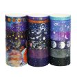 Wholesale Starry Sky Gold, Silver, Paper Tape, Planet Universe DIY Decorative Stickers Online Hot Sale