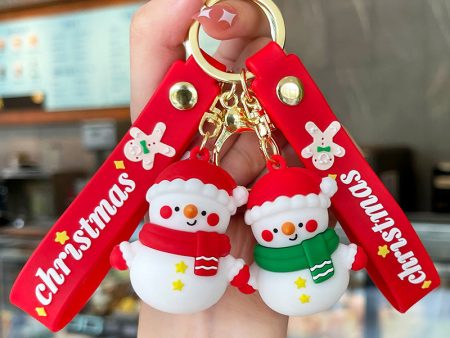 Wholesale Christmas Cute  Snowman Cartoon Keychains Discount