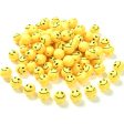 Wholesale 50pcs Acrylic Yellow Smiley Face Straight Hole Cartoon Expression DIY Beads Supply