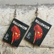 Wholesale 2 Pair Pack Scary Halloween Book Wooden Earrings Accessories Gift For Discount