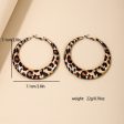 Wholesale 1 Pair of Stylish Trendy Hot Girl Style Exaggerated Geometric Hoop Leopard Print Earrings Fashion