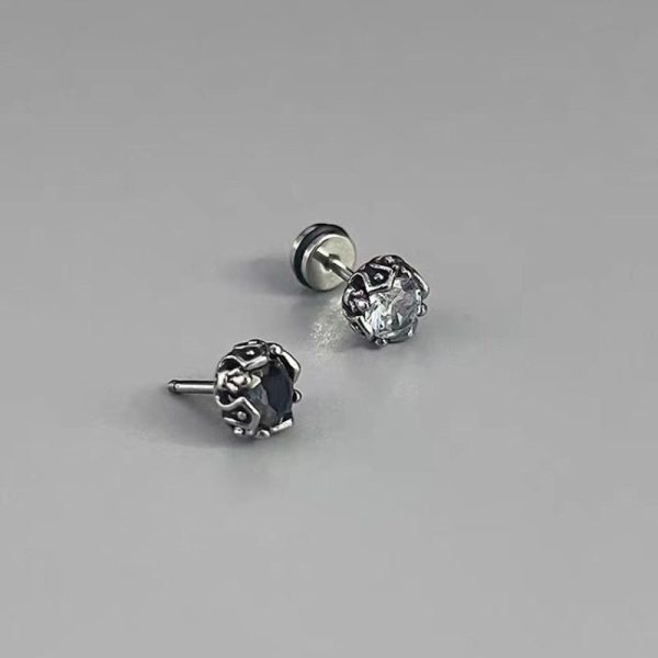 Men s Retro American Minimalist Design Titanium Steel Male Hooligan Earrings Online Sale