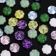 Wholesale 100pcs 10mm Crystal Glass Clover Jelly Color Straight Hole Glass DIY Beads Hot on Sale