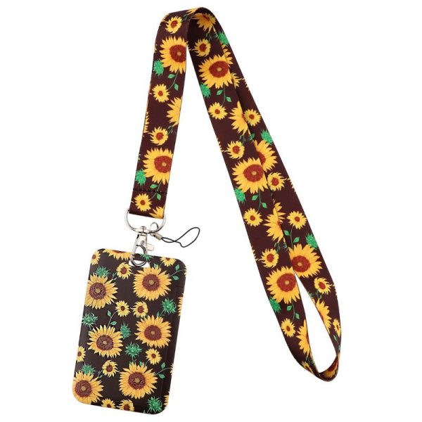 Wholesale 10pcs Sunflower Daisy Flower Hanging Neck Work Exhibition Membership Card Work Card Pendant Fashion