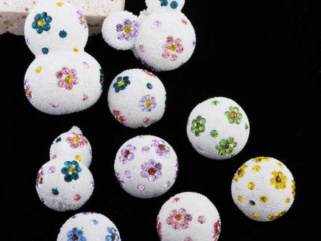 Wholesale 6pcs Daisy Gourd Drill Ball Straight Hole DIY Beads Online