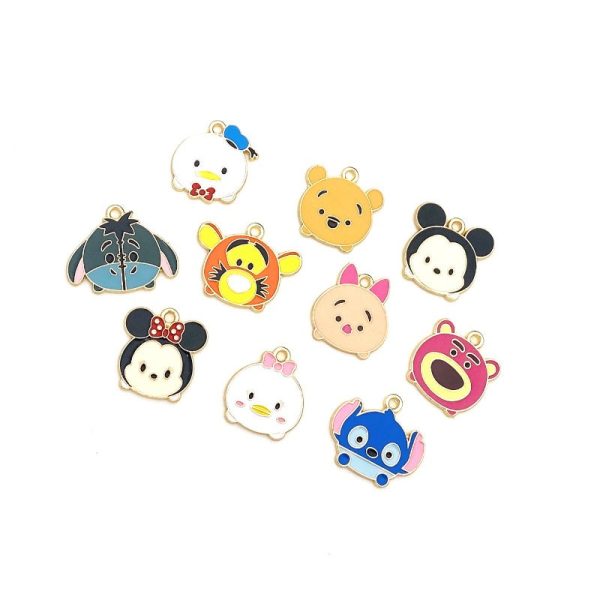 Wholesale 10pcs Cartoon Q Version Necklace Diy Oil Drop Alloy Pendant Online now