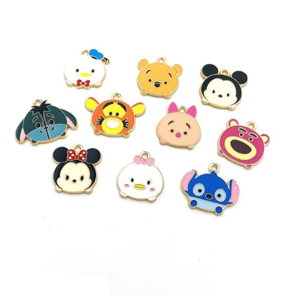 Wholesale 10pcs Cartoon Q Version Necklace Diy Oil Drop Alloy Pendant Online now