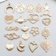 Wholesale 1 KC Gold Alloy Simulation Heart Letter Series DIY Pendant Discount