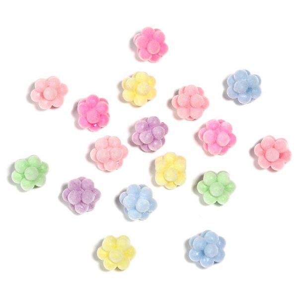 Wholesale 100pcs Flocked Bayberry Balls Candy Color Acrylic Beads Online