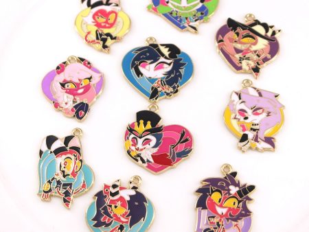 Wholesale 10pcs Alloy Oil Drop Diy Cartoon Decoration Pendant Keychain Earring Pendant Jewelry Accessories Online Hot Sale