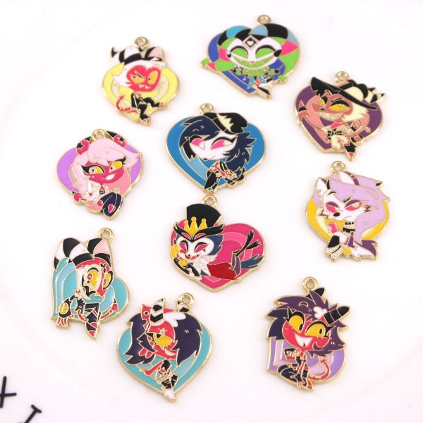 Wholesale 10pcs Alloy Oil Drop Diy Cartoon Decoration Pendant Keychain Earring Pendant Jewelry Accessories Online Hot Sale