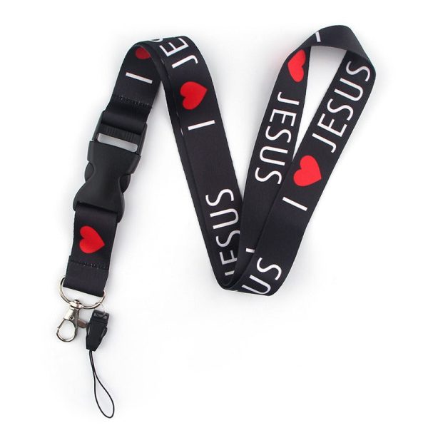 Wholesale 10pcs Jesus Mobile Phone Lanyard Fashion 2 in 1 Detachable Card Holder Online Sale