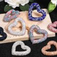 Wholesale 10pcs Rhinestone Colored Hollow Love Clay Beads Heavy Industry Cute Beads DIY Online