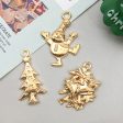 Wholesale 1 KC Gold Alloy Christmas Series Simulation Santa Claus Snowflake DIY Pendant Sale