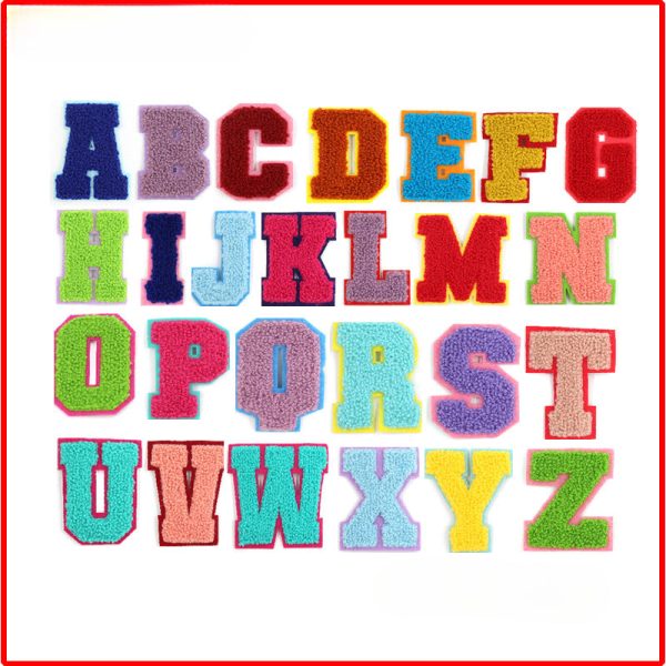 Wholesale 10pcs English Letter Cloth Stickers, Colored Towels, Embroidered Clothing Accessories, Patch Stickers For Cheap