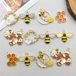 Wholesale 1 Drop Oil Alloy Yellow Simulation Cute Cartoon Bee Hive Pendant DIY Pendant Hot on Sale