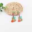 Wholesale 10pcs Music Festival Fashion Personality Rainbow Guitar Musical Instrument Earrings Hot on Sale