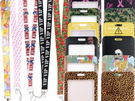 Wholesale 10pcs Leopard Print Album Expression Mobile Phone Strap Bus Access Card Work Card Embossed Card Holder Online now