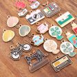 Wholesale 10pcs Nostalgic Sewing Machine Diy Alloy Oil Drop Earrings Pendant Keychain Pendant Jewelry Accessories Cheap