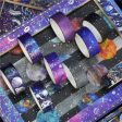 Wholesale Starry Sky Gold, Silver, Paper Tape, Planet Universe DIY Decorative Stickers Online Hot Sale