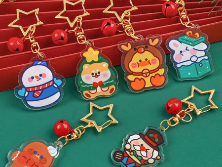 Wholesale Christmas Cartoon Cute Acrylic Keychain Online