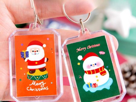 Wholesale Cartoon Christmas Acrylic Keychain For Sale