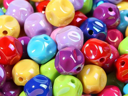 Wholesale 100pcs Solid Color UV Coated Acrylic Beads Fig Through-hole DIY Beads Online