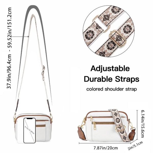 Wholesale Color Matching Multifunctional Zipper PU Adjustable Shoulder Strap Shoulder Bags Supply